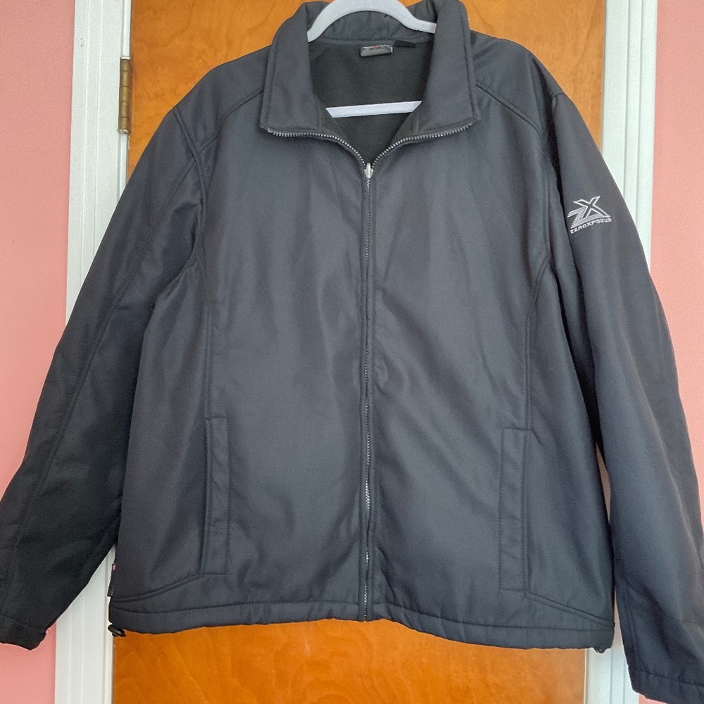 Zeroxposur Men’s Black Jacket Sz XL Medium Weight Casual Full Zip w/Pockets